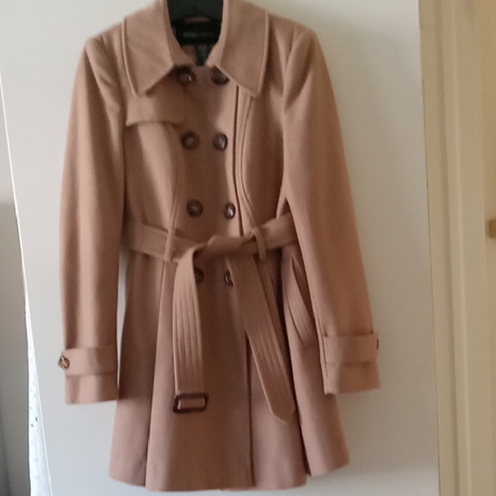 Moda International Tan Belted Trench Coat